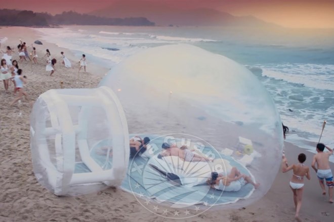 江海充气球形帐篷